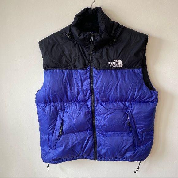 The North Face Other - The North Face Vintage Mens Nuptse Blue Puffer Vest 700 Down Fill Mens Size L